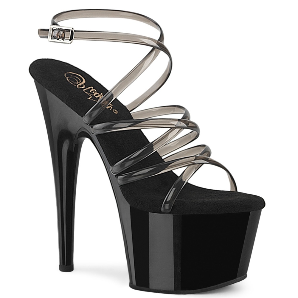 Pleaser - ADORE-706 Knöchelriemen-Sandale - Schwarz